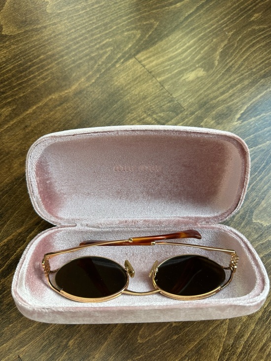Miu Miu Gold Frame with Tortoiseshell Accents Sunglasses main image 7